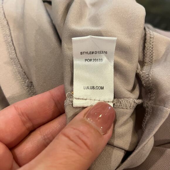 Lulu's Air of Romance Taupe Modified Halter Maxi Dress Bridesmaid Sm - Picture 6 of 12